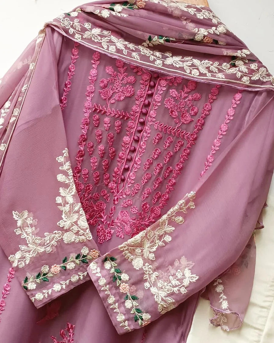 Safina Embriodery Three Piece