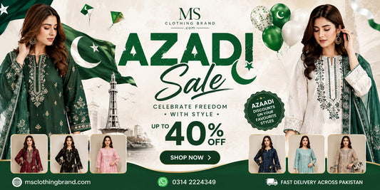 Azadi Sale 2026: Celebrate 14 August with Up to 40% Off on Embroidery Suits