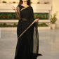CHIFFON LACE STITCHED SAREE