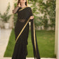 CHIFFON LACE STITCHED SAREE