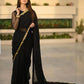 CHIFFON LACE STITCHED SAREE