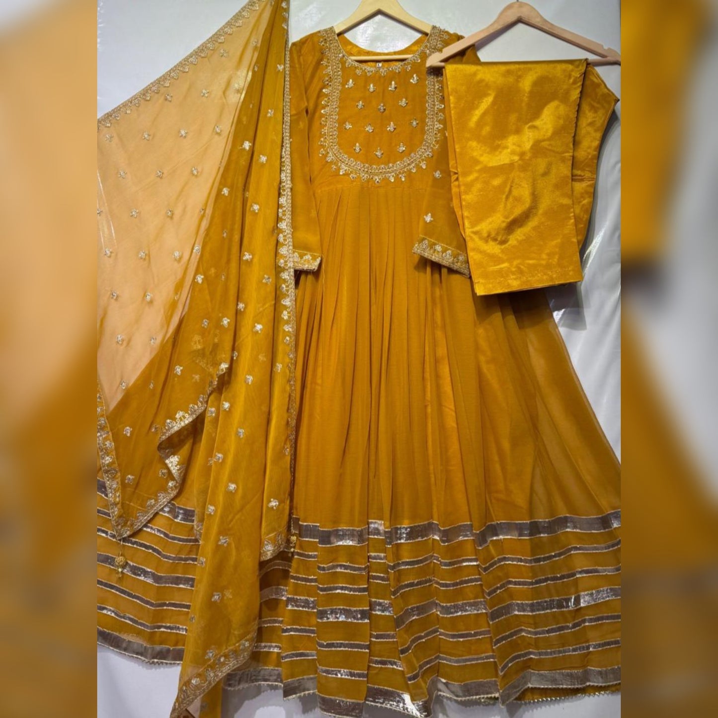 Anarkali Three Piece