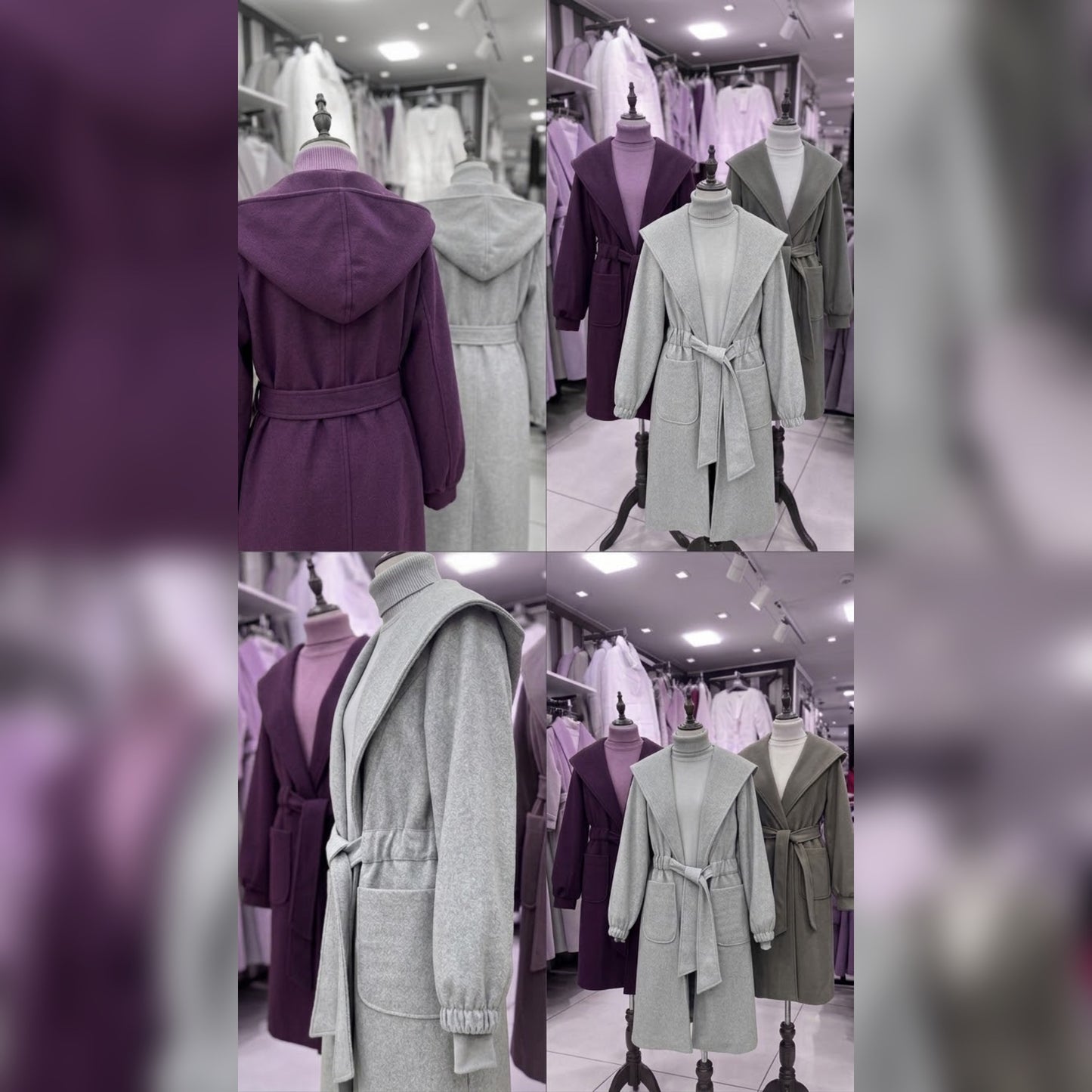 Trench Coat With High Neck