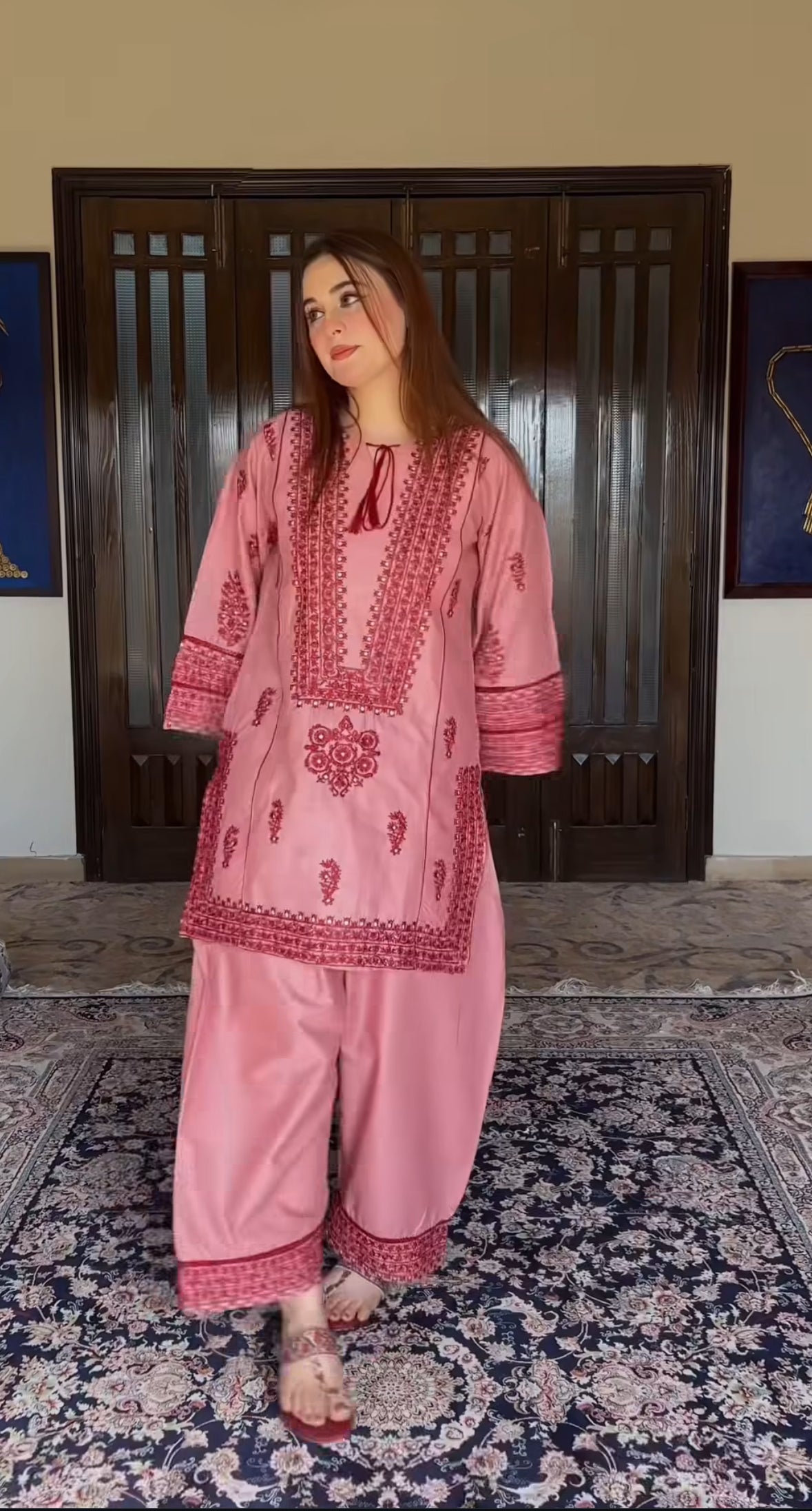 Pink Jugno Two Piece