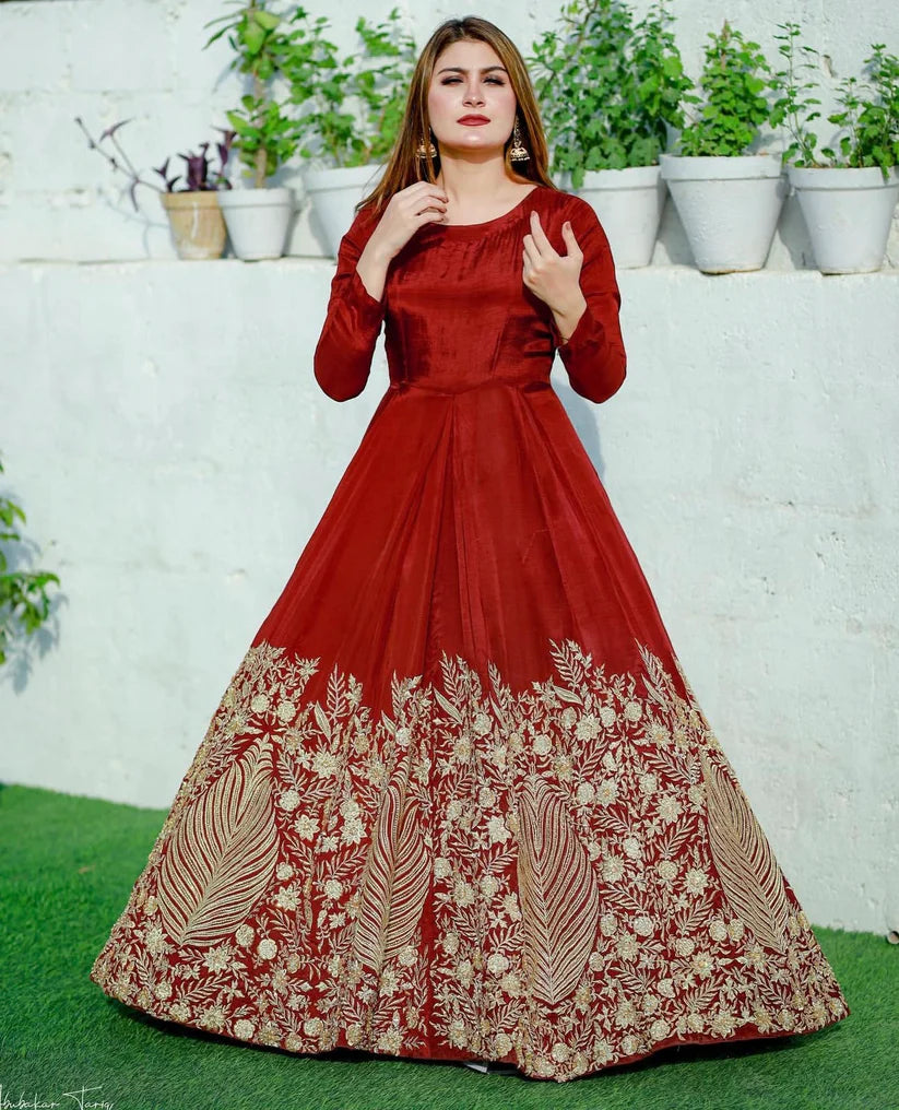 Border Embroidery Heavy Maxi
