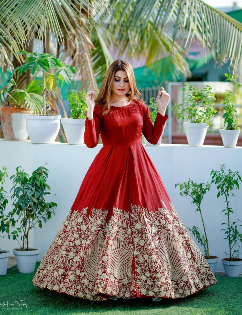 Border Embroidery Heavy Maxi