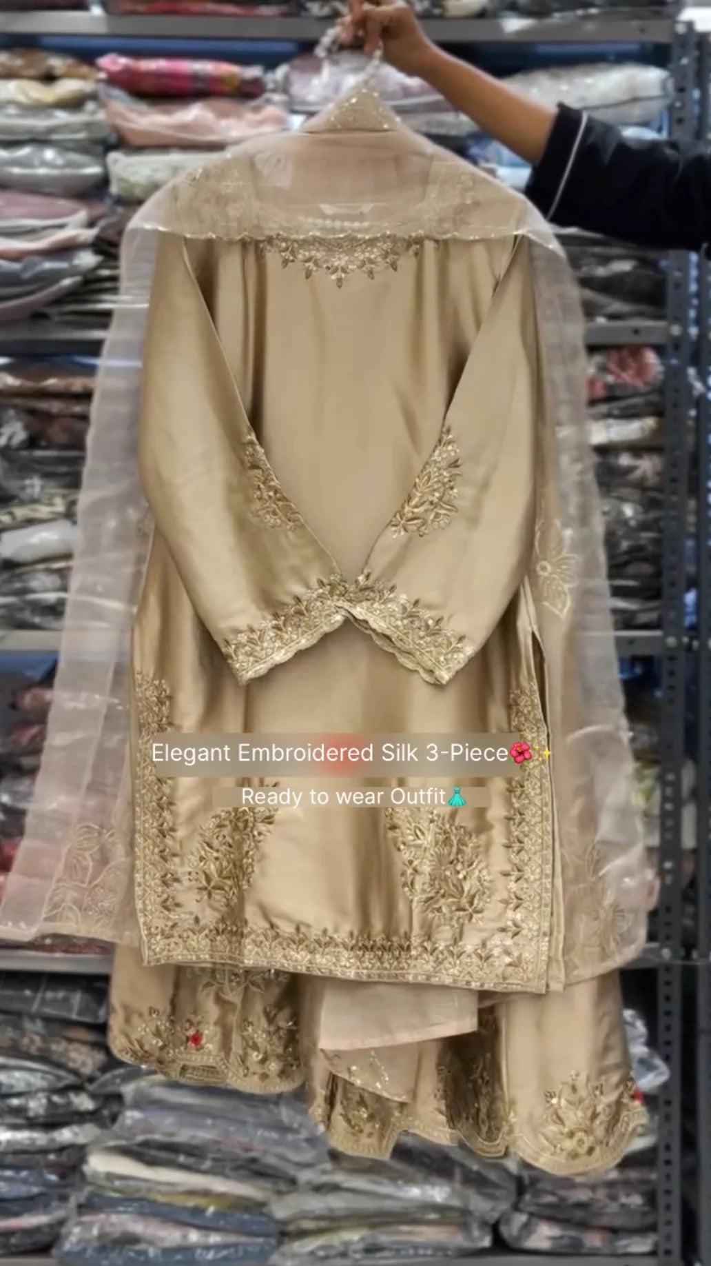 Zareen Embroidered Silk 3-Piece