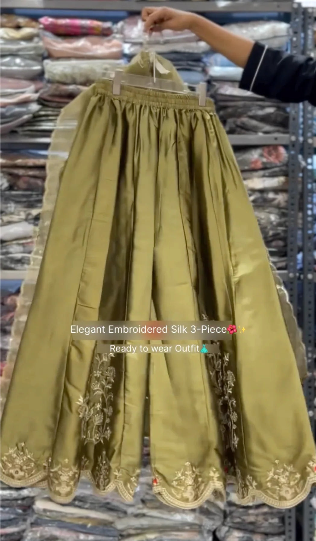 Zareen Embroidered Silk 3-Piece