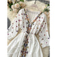 Turkish Embroidery Frock With Robe