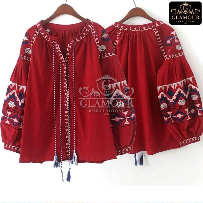 Embroidery Short Shirt