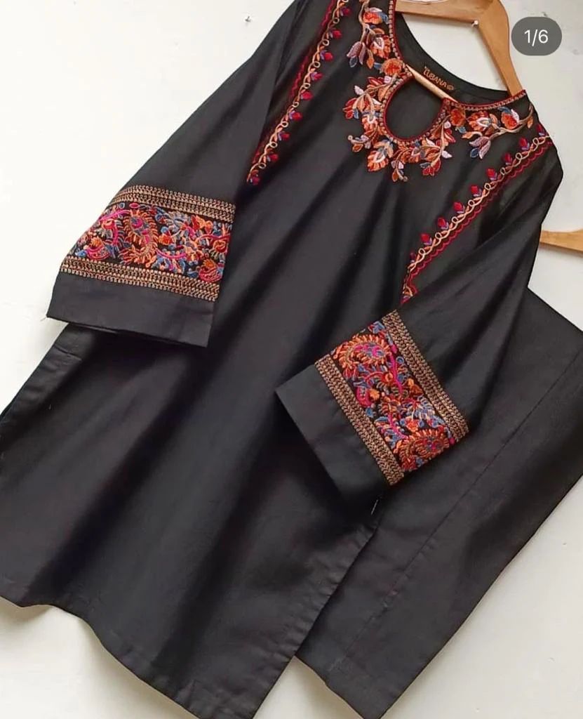Khaddar Embroidery Two Piece