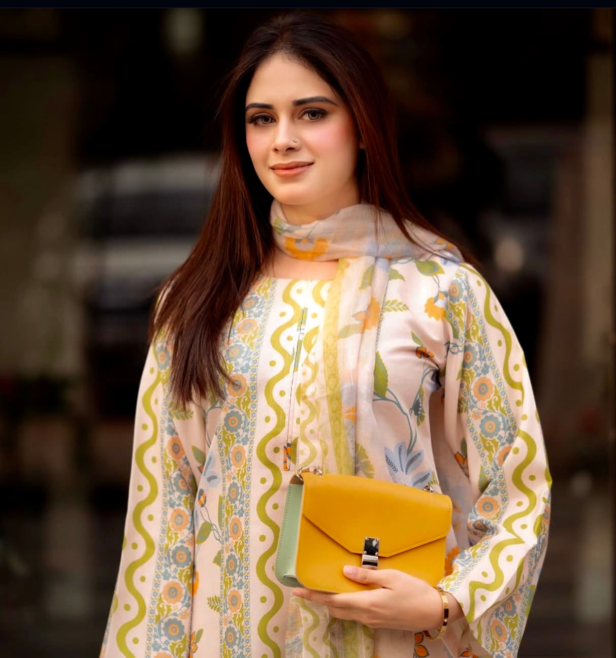 Rukhsar Printed 3pc dress